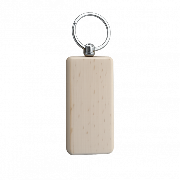 Custom Laser Engravable Wood Keyring big rectangle 