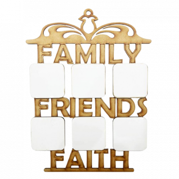 HB Friends, Family, Faith Photo Frame